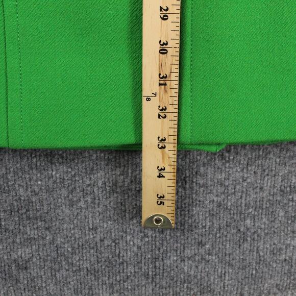 J Crew Coat Women 00P Lady Day Italian Double Cloth Wool Blend Green Long Peacoa - Picture 13 of 15